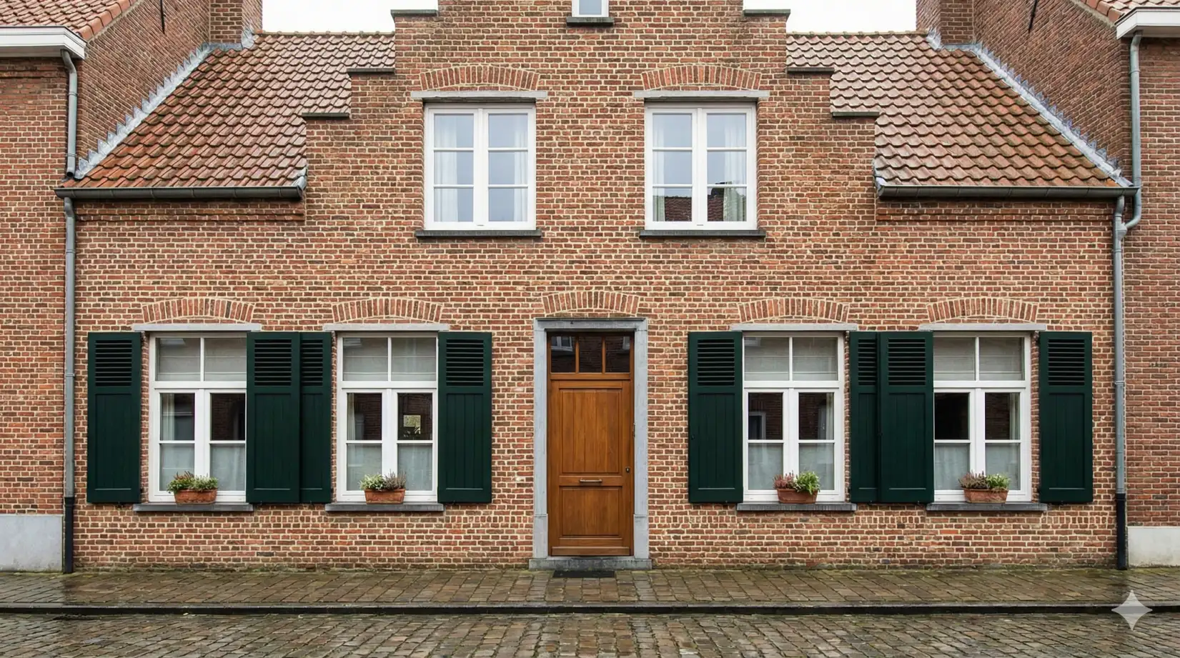 PVC windows on traditional Belgian architecture