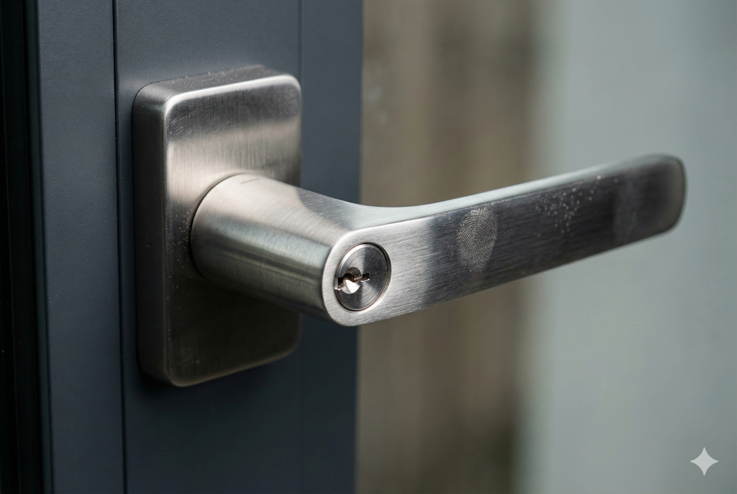 Premium door and window handle with secure lock