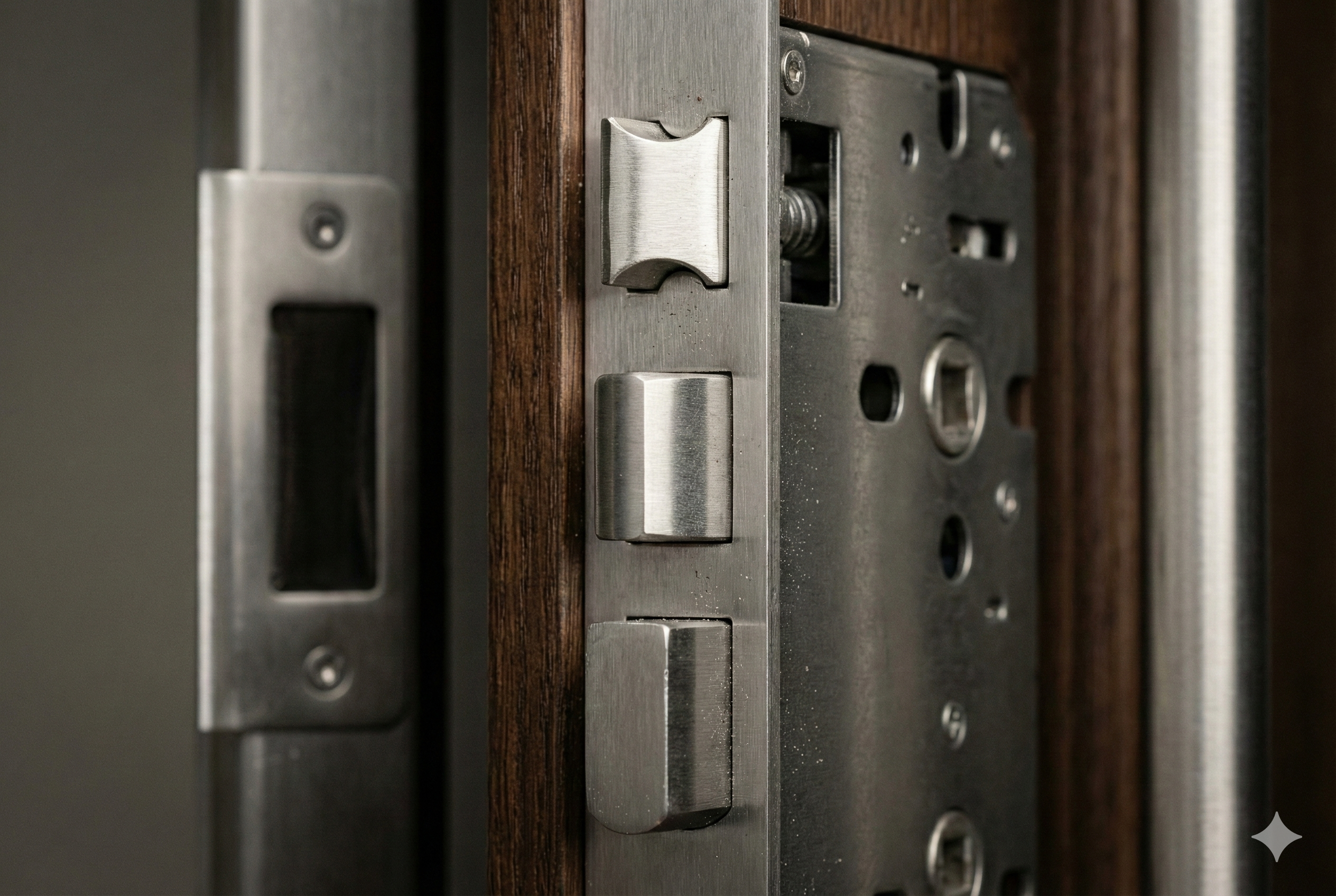 Multi-point locking security system for doors